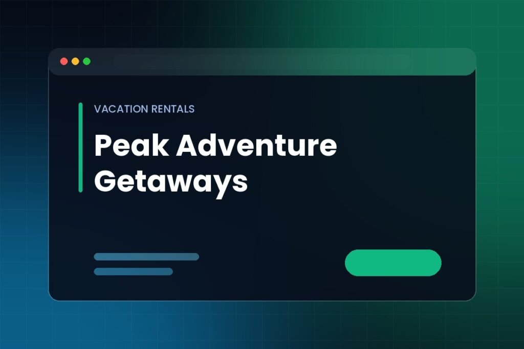 Peak Adventure Getaways website project